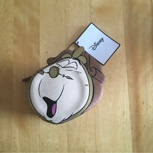 Beauty and The Beast Le Belle et la Bête coin purse storage Disney Cogsworth